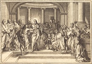 The Incredulity of Thomas by after Sébastien Le Clerc I