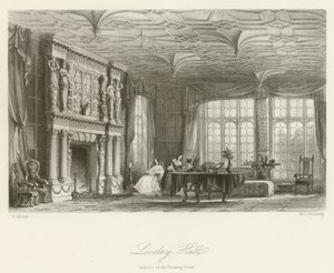 Loseley Hall, Interior of the Drawing Room by after Thomas Allom