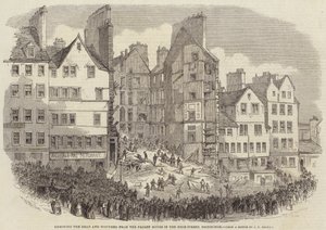 Removing the Dead and Wounded from the Fallen House in the High-Street, Edinburgh by after Thomas Harrington Wilson