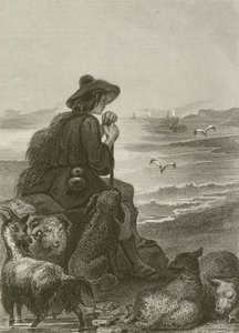 The Shepherd and the Sea by after Tony Johannot