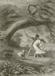 The Oak and the Reed by after Tony Johannot
