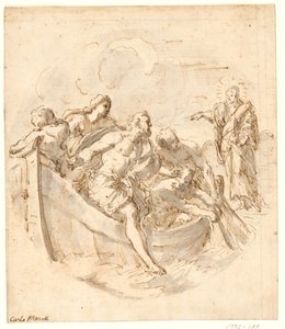 Tondo with Christ Bidding Peter to Walk on the Water