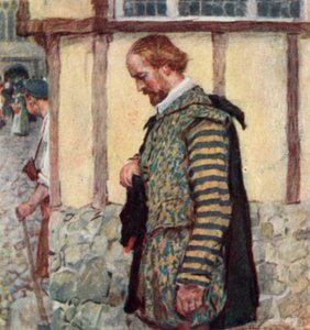 Shakespeare Removing His Hat as He Hears the Sound of a Passing Bell