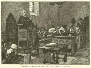 Puritan Worship in the Time of Queen Elizabeth by after William Henry Margetson