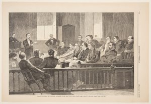 Jurors Listening to Counsel, Supreme Court, New City Hall, New York by after Winslow Homer