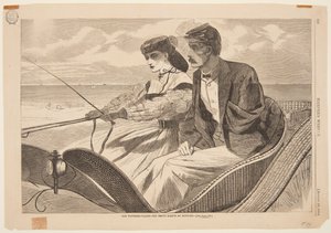 Our Watering Places - The Empty Sleeve at Newport by after Winslow Homer