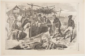 Thanksgiving in Camp by after Winslow Homer