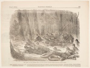 The Army of the Potomac – Our Outlying Picket in the Woods by after Winslow Homer