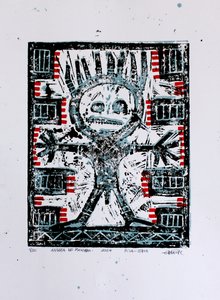 Crowned Tribal Figure by andrea de ranieri