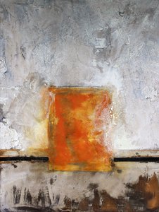 Textured Orange Rectangle by andrea de ranieri
