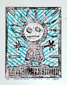 Urban Robot With Stripes by andrea de ranieri