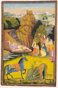 Farhad Kills Himself After Hearing the False News of Shirin’s Death by attributed to Amar Das Bhatti