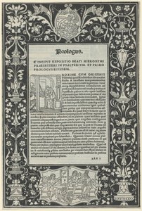 A White Line Border with Two Cartouches: "A Satyr Sacrificing a Ram," and "The Choice of Hercules" by attributed to Benedetto Bordon