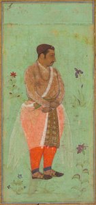 Portrait of Suraj Singh Rathor, Raja of Marwar and Maternal Uncle of Shah Jahan: A Page from the Prince Khurram Album by attributed to Bishandas
