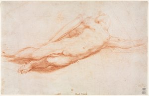 Study of a Fallen Soldier (possibly the Conversion of Saul) (recto)