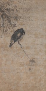 Willow and Magpie by attributed to Fachang Muqi