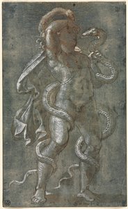 Man Entwined by Two Snakes