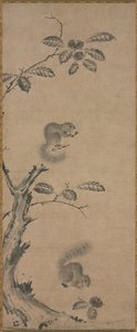 Squirrels on the Chestnut Tree by attributed to Louis Philippe Mouchy