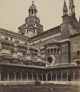 The Small Cloister of the Monastery at Pavia by attributed to Maurizio Lotze