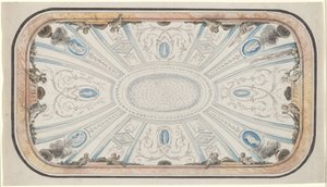 Design for a Ceiling by attributed to Mauro Antonio Tesi