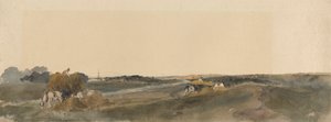 Haymaking on the Banks of a Lincolnshire River by attributed to Peter DeWint