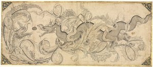 Dragon in Foliage with Lion and Phoenix Heads by attributed to Sahkulu