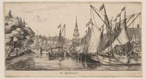 The Apple Market, from Views of Amsterdam by called Zeeman Reinier Nooms