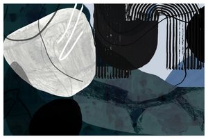 Abstract Blue Shapes by cartissi