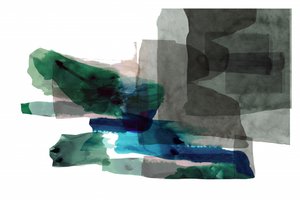 Abstract Green Blue Layers by cartissi