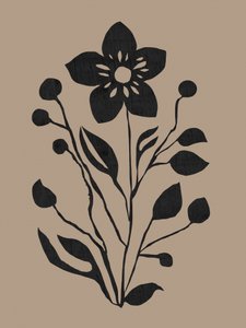 Black Botanical Silhouette by cartissi