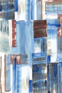 Blue Brown Abstract Strokes by cartissi