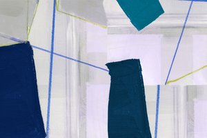 Blue Geometric Abstraction by cartissi