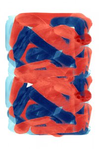 Bold Red Blue Strokes by cartissi