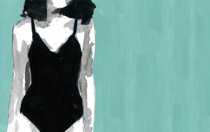 Chic Black Swimsuit by cartissi