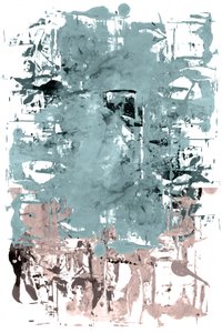 Distressed Teal Blush Abstract