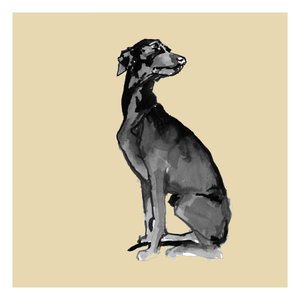 Elegant Black Dog by cartissi