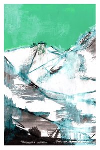 Emerald Mountain Abstract by cartissi