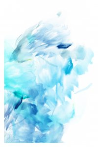 Fluid Blue Abstract by cartissi