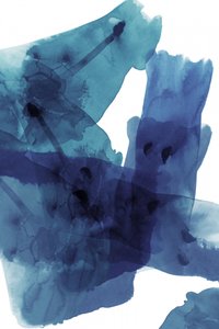 Fluid Blue Abstract Wash by cartissi