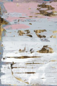 Golden Pink Abstract by cartissi