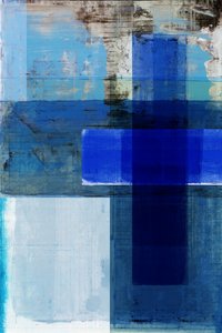 Indigo Blue Abstract by cartissi