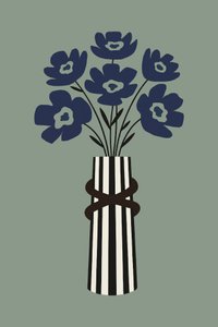 Modern Blue Bouquet by cartissi