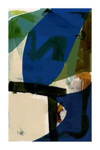 Modern Blue Green Shapes by cartissi