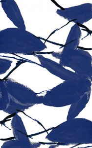 Modern Blue Leaves by cartissi