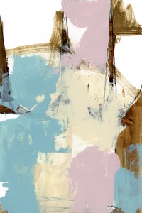 Modern Blush Gold Abstract by cartissi