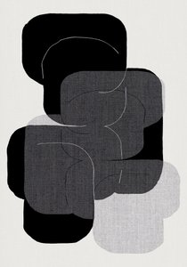 Monochrome Layered Shapes by cartissi