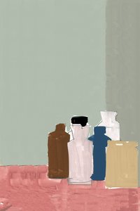 Muted Bottle Still Life by cartissi
