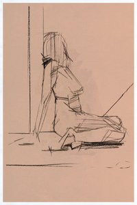 Pensive Woman Sketch by cartissi