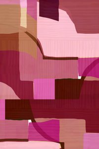 Pink and Brown Abstract by cartissi