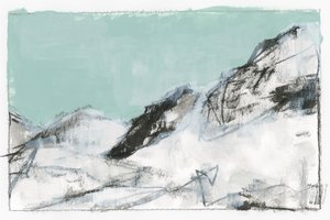 Snowy Mountain Abstract by cartissi